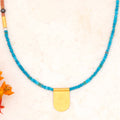 Antique Turquoise with Tiny Tab Talisman Necklace