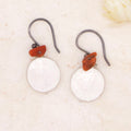 Silver Full Moon Earrings