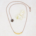 14k Gold Rice Trio Talisman Necklace - River Song Jewelry