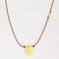 14k Gold Tab Talisman Necklace - River Song Jewelry