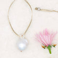 Baroque Pearl on Ribbon Necklace - River Song Jewelry