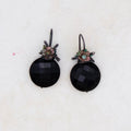 Black Chalcedony Fringe Earrings - River Song Jewelry