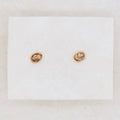 Faceted Champagne Diamond Studs - River Song Jewelry
