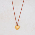 Golden Rimmed Heart Milagro Necklace - River Song Jewelry