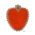 Golden Scalloped Heart Fine Art Print - River Song Jewelry