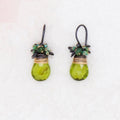 Green African Quartz Fringe Earrings - River Song Jewelry
