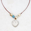 Heart with Ancient Stone Necklace - River Song Jewelry