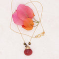 Oregon Sunstone with Flowers Necklace - River Song Jewelry