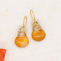 Polished Citrine Fringe Earrings - River Song Jewelry