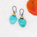 Polished Nevada Turquoise Earrings - River Song Jewelry